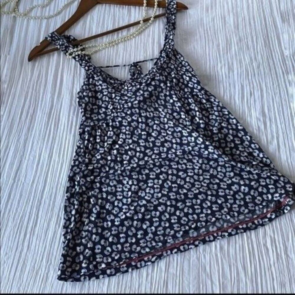 Zoey blue and white floral Cami Tank Top XS